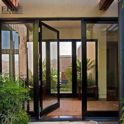 Puerta de entrada de aluminio del acceso doble/puerta de oscilación de aluminio de la rotura termal
